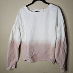 Jessica Simpson  Small Cropped Roll Hem Pink And White Ombre Sweatshirt Photo 0
