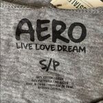 Aeropostale  Live Love Dream Womens Short Sleeve Sweatshirt Sporty Gray Small Photo 4