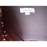 Calvin Klein Women Black Silver Sequin Holiday Dress Tank Top Size Medium Photo 2