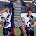 J.Crew  Navy Striped Knit Short Sleeve Mini Shift Dress 4 Photo 8