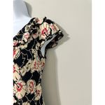 Laundry by Shelli Segal Laundry Shelli Segal Vintage Floral Midi Dress Ruffle V Neck Cap Sleeve Size 6 Photo 2