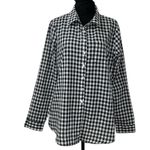 Olive & Oak  Gingham Blue  & White Cotton Button Down Shirt(Size Medium) Photo 2