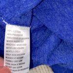 True Craft  blue knit top longsleeve size large cotton Photo 4