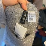 Divided NWT H&M  Silver Metallic Tie Back Sweater Photo 2