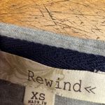 Rewind  XS‎ Ikat Print Boho Top Gray, Red & Blue Flow Tshirt Photo 2