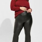 Torrid Women's Black Faux Leather Signature Waist Flare Legging - Size 3 (3X) Photo 0