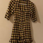 For Love & Lemons  Yellow Buffalo Plaid Wild West Romper Photo 0