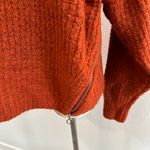 Topshop Burnt Orange Waffle Knit Chunky Sweater with side zips 943 Photo 2