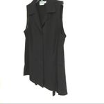 Vintage semi sheer black dark academia sleeveless blouse M Black Size M Photo 1