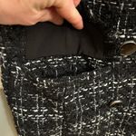 Laundry by Shelli Segal  Black White Tweed Fringe Double Breasted Vest Medium Photo 6