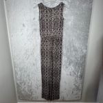 Calvin Klein Jumpsuit Snakeskin Print Sleeveless Punk Edgy Party Brown Size 6 Photo 2