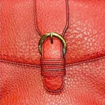 a.n.a  medium PURSE W RED PEBBLED FAUX LEATHER TAN GUITAR STRAP Photo 3