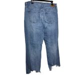 Calvin Klein  Blue High Rise Bootcut Raw Shark Bite Hem Jeans Size 33 Plus Size Photo 2