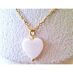 Boutique NEW Sparkly Gold Unisex-Women’s Pearl Heart, Yellow Gold Filled Necklace, 16-18” Photo 11