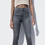 ZARA Gray High Waisted Jeans Photo 4