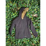 Marmot  Black Zip-Up Soft Shell Jacket Faux Fur Hood Size Small Photo 4