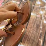 Tory Burch Tan Sandals with Gold Details Photo 6