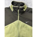 Nike Fit-Therma 1/2 Zip Pull Over Top Medium Thumb Holes Green Brown EUC Photo 8