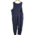 Athleta Brooklyn Textured Jacquard Leopard Medieval Violet Jumpsuit Size 26 Photo 9