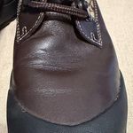 Coach  “Dianne” Brown and Black Monogram Lace-Up Boots, Size 8M Photo 7