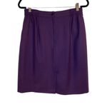 Sag Harbor Vintage 100% Pure Wool Plum Pencil Skirt Womens Size 14 Lined Slit Photo 1