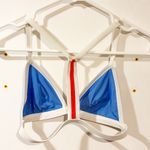 Tory Burch Sport Color Block Bikini Top Size XS Swimwear Blue Photo 3