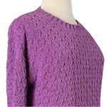 Seven7  Sweater Chenille Knit Crew Neck Wild Orchid Purple Women’s Size Large Photo 4