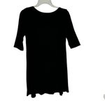 Eileen Fisher  Tunic Shift Dress Black Stretch Jersey 3/4 Sleeve Knit Size XS Photo 4