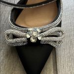 Billini Black Heels with Rhinestone Bow Size 8 Photo 2