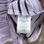 EUC IC by Connie K Ribbed Wave Stripe Jacket Top Lavender Black Size 1X Purple Photo 6