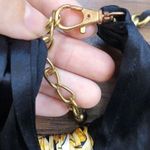 Cache • vintage silk scarf top halter neck chain black white gold versace Photo 10