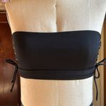 l*space L* Black Bandeau. Ribbed Lace up Bikini Top Size XS. NWOT ♡ Photo 5
