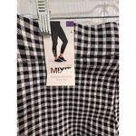 Mixit Black White Gingham Check Leggings with Side Cutout Detail Size Large Photo 4