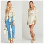 Show Me Your Mumu New! Mercer Tunic - South Beach Stripe Gold Photo 2