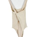 Aerie NWOT  Ribbed Sleeveless Criss-Cross Bodysuit Oatmeal Size Small S NEW Photo 4