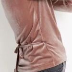 Madewell | Warm Ash Velvet Ballet Wrap Top Taupe Velvet | Size Extra Small Photo 1