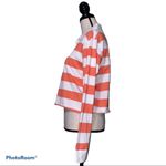 Wild Fable  medium orange coral white striped top Photo 2