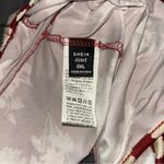 SheIn  Curve Red and White Floral Top Photo 2