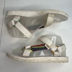 Teva Size 7 Sandals Original Universal Pride White Rainbow 1125890 Adjustable Photo 3