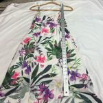 Guess Antoinette White Pink Tropical Floral Open Back Summer Dress Sz M Maxi Sun Photo 7