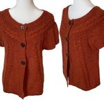 Jillian and Nicole Lambswool Sweater Pumpkin Orange Short Sleeve Petite Medium Photo 1