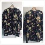 Vintage Indago Design Floral Tapestry Reversible Art to Wear Kimono Jacket Size M Photo 2