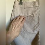 Talbots 🌞 Tan & White Striped Seersucker Bermuda Shorts Photo 5