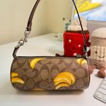 Coach Nolita Barrel Bag In Signature Canvas With Banana Print CR368 Photo 2