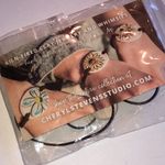 Cheryl Stevens Studio Floral Ceramic Pendant Necklace with Heart Charm Orange Photo 6