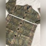 Koret Blazer jacket Vintage Green Paisley Size PM Petite Medium Photo 5