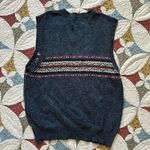 American Vintage Vintage gray wool blend cottagecore boho granola sweater vest Photo 2