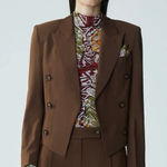 MariaCher Ortega Yara Blazer chocolate brown‎ size s Brown Photo 0