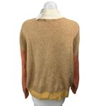 Primark NEW Brown Tan Colorblock Mock Neck Chunky Knit Pullover Sweater Top L Photo 1