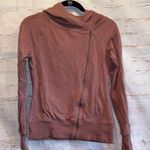 Nike  Mauve Zipper Yoga Full Zip Hoodie Women xs asymmetrical zip pockets hood Photo 0